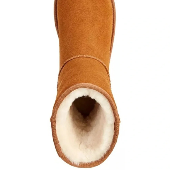 NEW Kookaburra UGG Suede Boots Faux Fur Chestnut - Picture 4 of 14